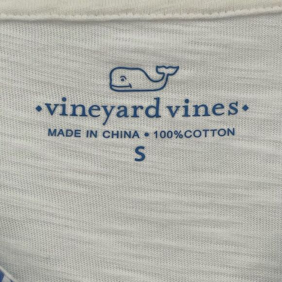 Vineyard Vines Stripe Pleated Short Sleeve Shirt Preppy Women Small Blue White - Picture 3 of 5